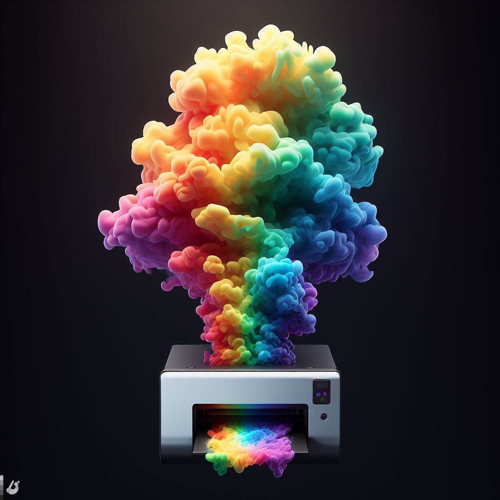 BingAI - Rainbow Smoke Printer: A New Era of Digital Art