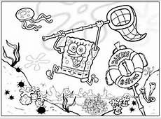 Gambar Mewarnai Rumah Blog Kartun Spongebob Bahasapedia