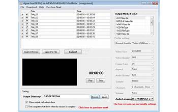 Agree Free FLV MP4 MPEG ASF MOV to AVI WMV Converter screenshot #6