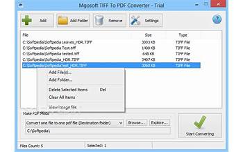 Mgosoft TIFF To PDF Converter screenshot #2