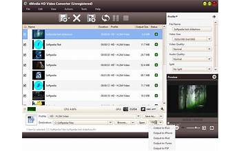 4Media HD Video Converter screenshot #0