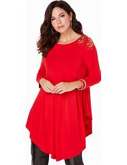Image result for Red Chiffon Tunic