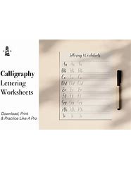 Image result for Brush Lettering Calligraphy Practice Sheets Printable