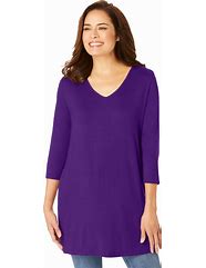 Image result for Flared Waist Purple Tunic