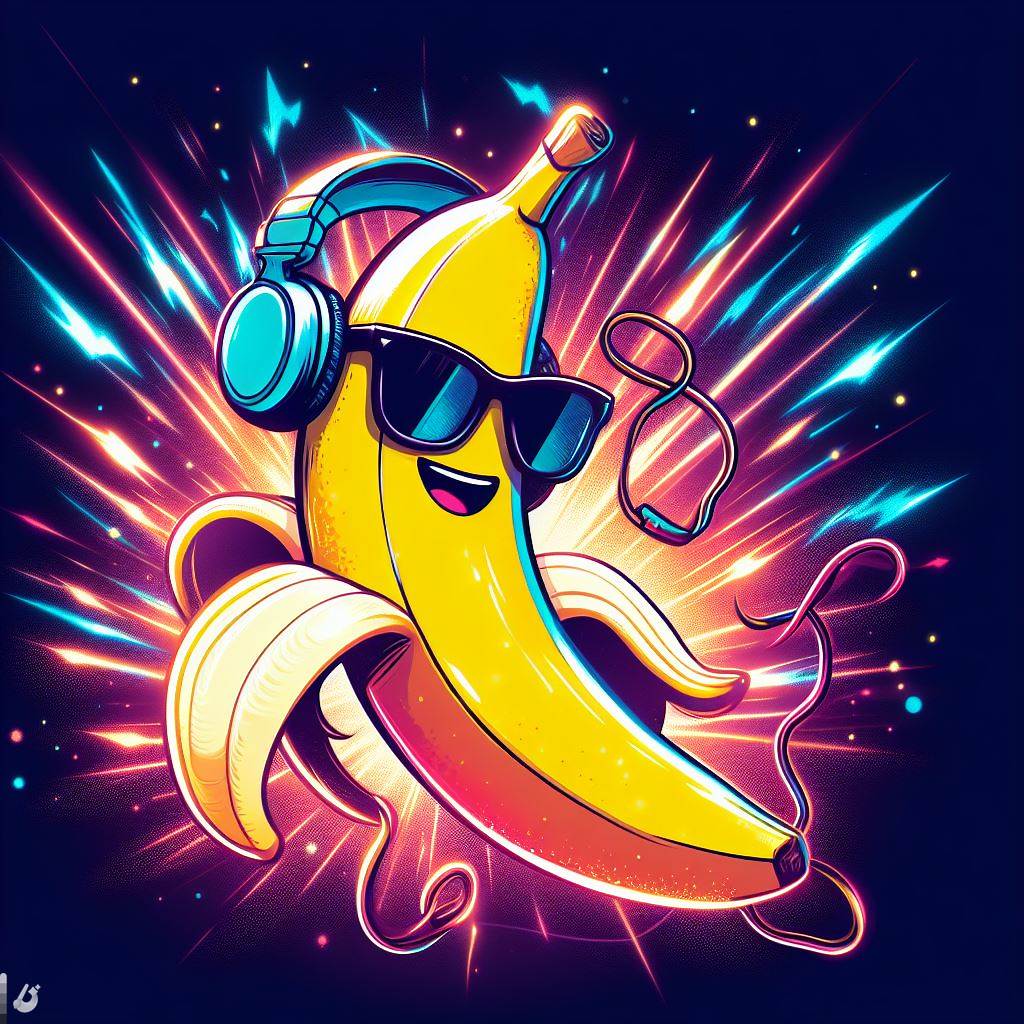 BingAI - Cool Banana Jamming to the Beat