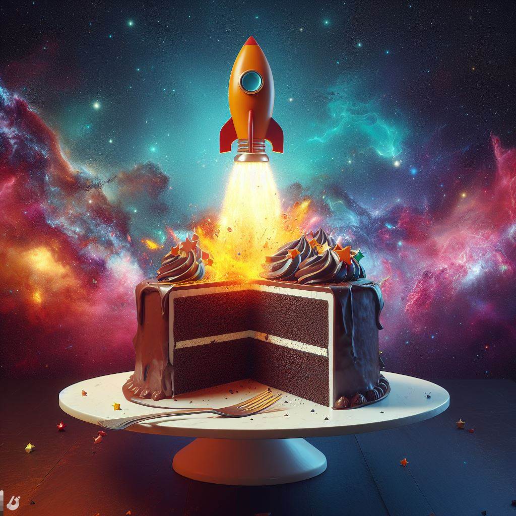 BingAI - Galactic Chocolate Cake Adventure