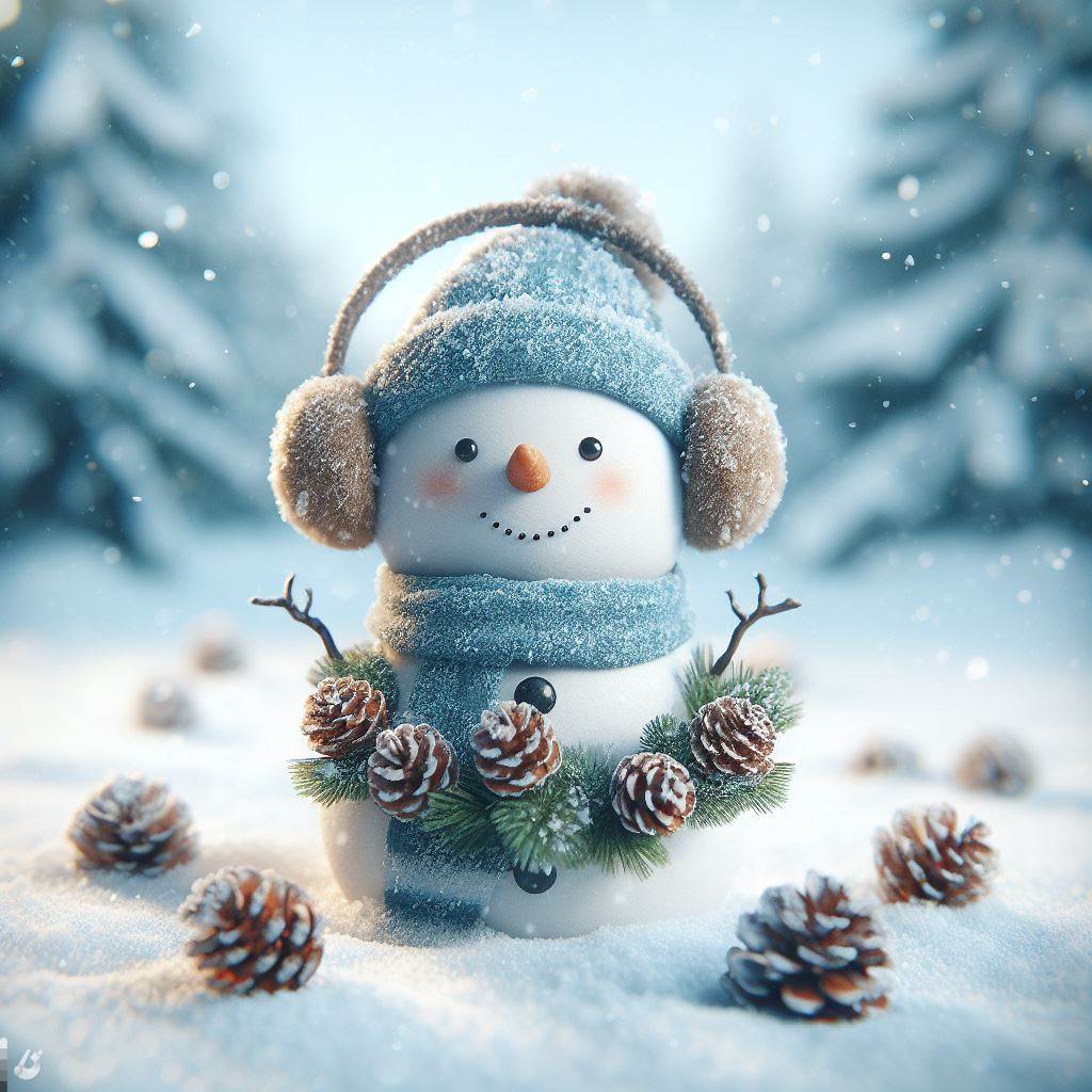 BingAI - Winter Wonderland Snowman