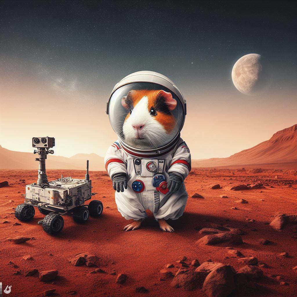 BingAI - The Guinea Pig Astronaut: A Journey to Mars
