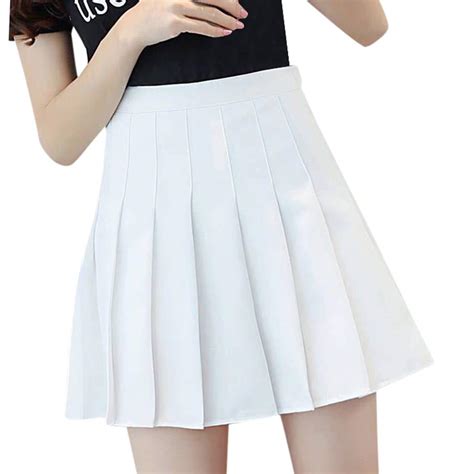 buy women s sexy pleated skirt girls high waisted pleated skater