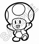 Mario Toad Paper Super Coloring Pages Sticker Star Getcolorings Characte Getdrawings Colorings sketch template