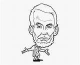 Lincoln Abraham Caricature Memorial Coloring Illustration Book Clipartkey sketch template