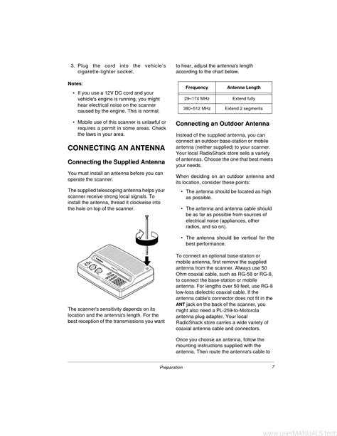 radioshack pro  scanner reciever owners manual