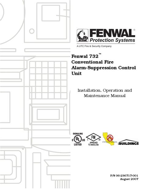 fenwal  conventional fire alarm suppression control unit relay electrical wiring