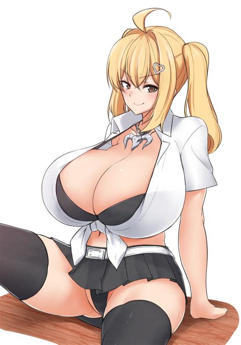 the big imageboard tbib 1girl ahoge belt black bra