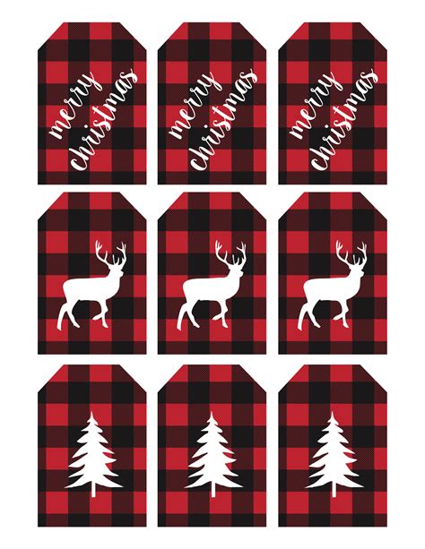 rustic christmas tags  printable paper trail design