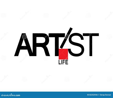 artist logo design stock vector illustration  shape