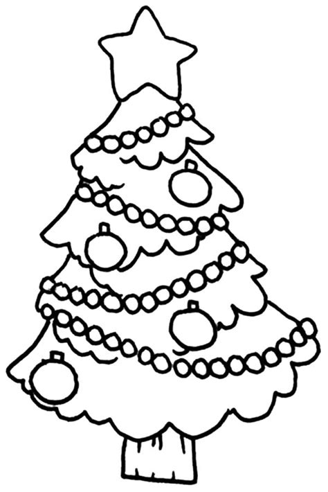 decorated christmas tree coloring pages printable color luna
