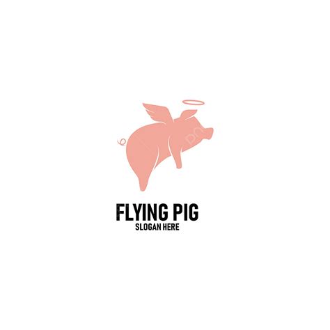 flying pig clipart vector flying pig logo design vector pig design