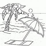 Beach Coloring Pages Palm Choose Board Colouring sketch template