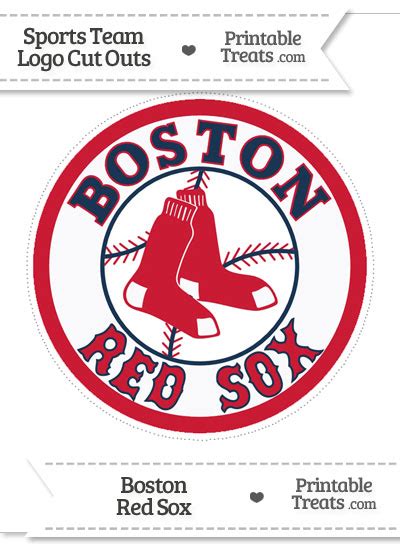 Large Boston Red Sox Logo Cut Out — Printable