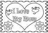 Mom Pages Coloring Colouring sketch template