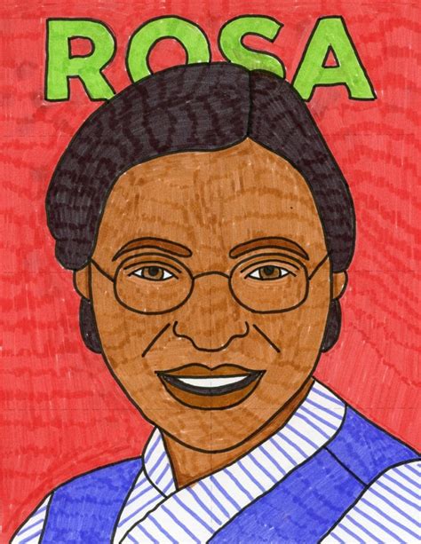 remarkable women   draw rosa parks art projects  kids