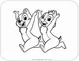 Chip Dale Coloring Pages Disneyclips Running sketch template