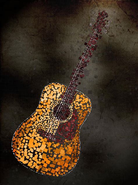 abstract guitar poster  michael tompsett