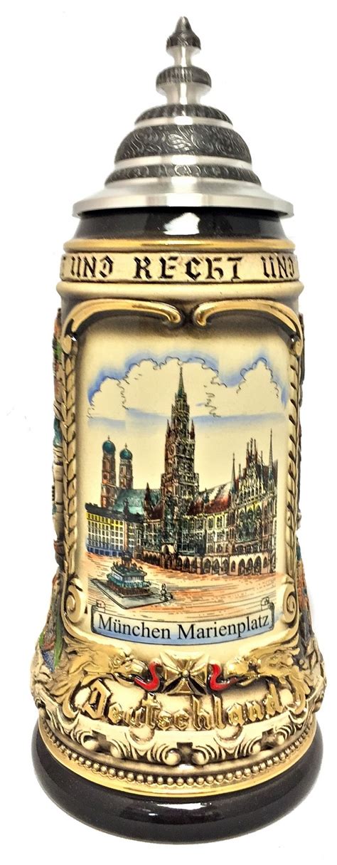 rustic munich central square munchen  cities le german beer stein