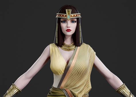 3d model cleopatra the queen of egypt female pharaon