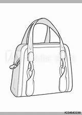 Template Bag Fashion Technical Vector Illustration sketch template