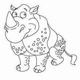 Ausmalen Bisonte Jirafa Rinoceronte Hellokids Coctel Fofo Wildtier Pantera Nashorn sketch template