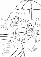 Pool Coloring Pages Table Swimming Water Getcolorings Printable Kids Color Safety sketch template