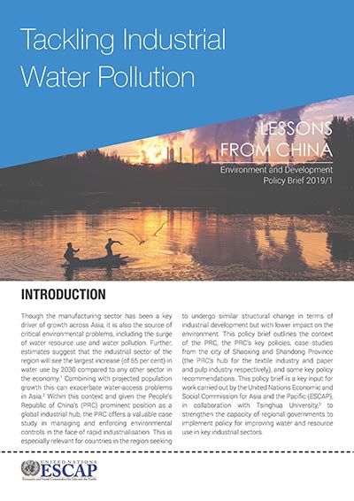 environment  development policy  tackling industrial water pollution united