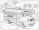Bus School Printable Yellow Coloring Colouring Pages Ecoloringpage sketch template