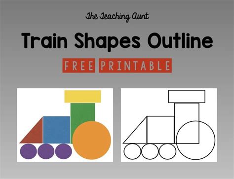 train shapes pasting  printable train crafts preschool trains