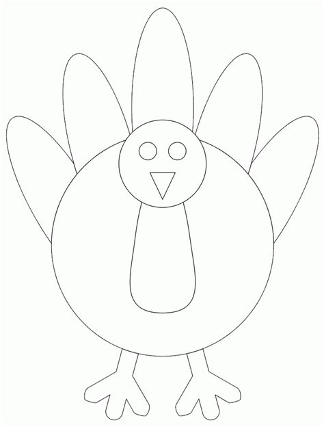 turkey template printable coloring home
