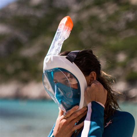 mascara de snorkeling de superficie easybreath  adulto subea decathlon