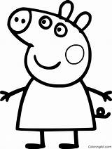 Peppa Colouring Drawing Coloringall Automati Malvorlage sketch template