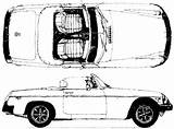 Mgb Mg Blueprints 1975 Blueprint Vector Request Cabriolet sketch template