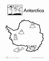 Antarctica Continents Polo Continent Norte There Oceans Mapa Frozen Preschool Designlooter sketch template
