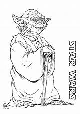 Yoda Pages Master Coloring Wars Star Jedi Powerful Legendary Wise Color sketch template