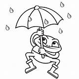Raindrop Umbrella sketch template