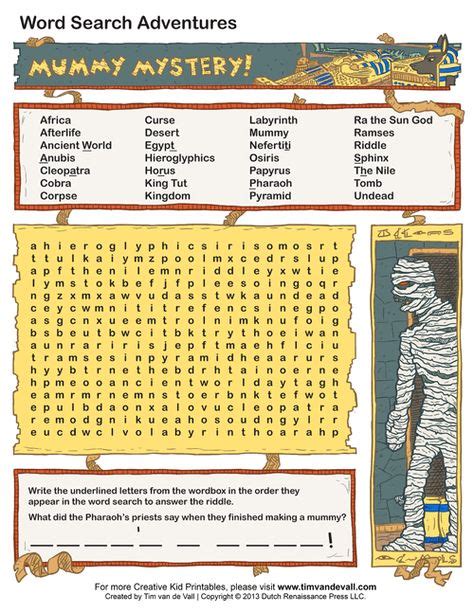 printable word searches  kids word search printables mystery