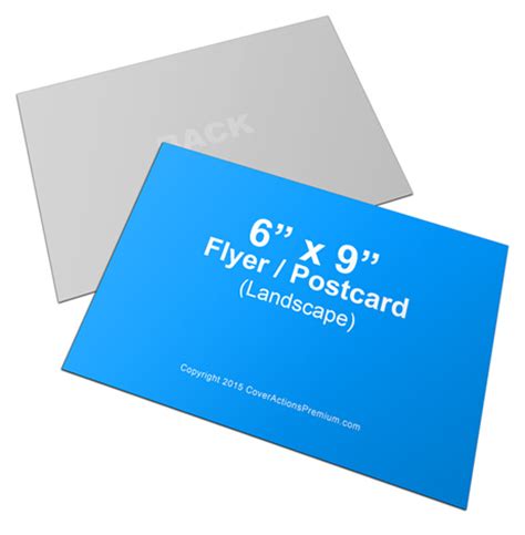 horizontal    inches flyer mockup cover actions