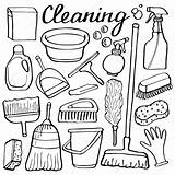 House Cartoon Drawing Clean Cleaning Tools Getdrawings sketch template