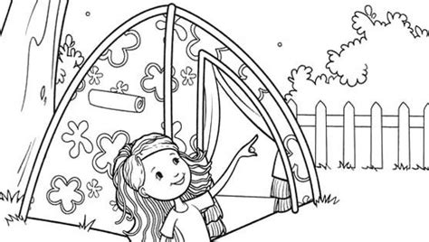 girl scout camping coloring pages groovy girls camp coloring pages