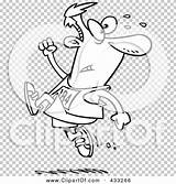 Runner Crowd Ahead Coloring Illustration Line Man Rf Royalty Clipart Toonaday sketch template