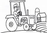 Tractor Coloring Pages Kids Truck Print Easy John Drawing Drawings Deere Outline Tractors Printable Cliparts Clipart Trailer Color Wagon Cartoon sketch template
