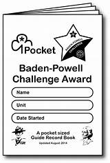 Baden Powell Challenge Guide Sized Pocket Award Version Girl Choose Board Resources Scout sketch template
